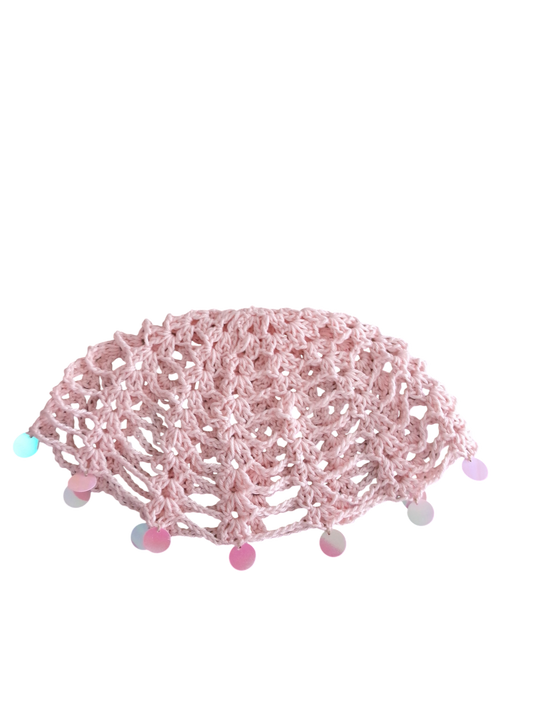 bonnet rose sequins